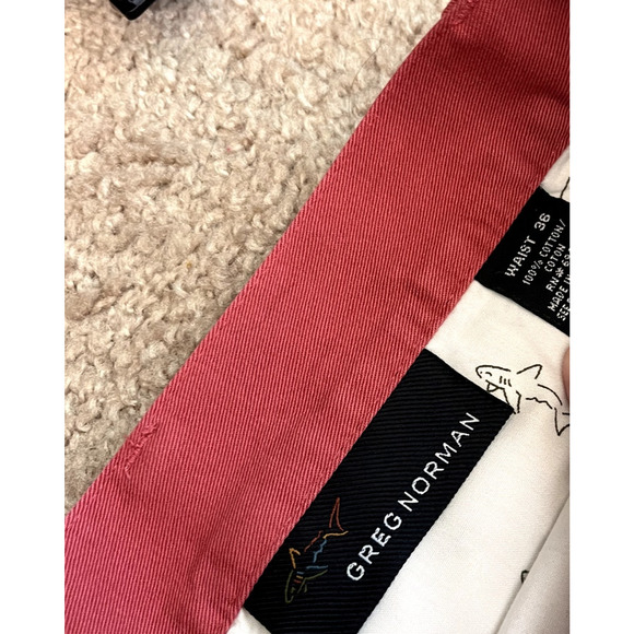 Men's Salmon Greg Norman Chino Shorts 36 - Picture 5 of 5